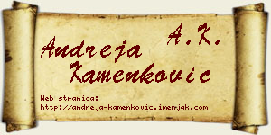 Andreja Kamenković vizit kartica